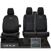 Load image into Gallery viewer, Ford Transit Custom INKA Front Set 1+2 Tailored Waterproof Seat Covers Black MY-12-23 (Choice of 7 Colours)