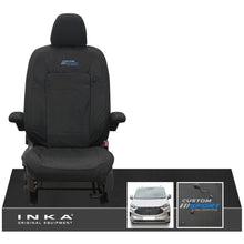 Load image into Gallery viewer, The All New Ford Transit Custom INKA Single Driver Tailored Waterproof Seat Cover Black MY-2024 Onwards