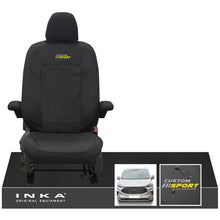 Load image into Gallery viewer, The All New Ford Transit Custom INKA Single Driver Tailored Waterproof Seat Cover Black MY-2024 Onwards