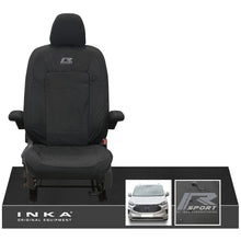 Load image into Gallery viewer, The All New Ford Transit Custom INKA Single Driver Tailored Waterproof Seat Cover Black MY-2024 Onwards