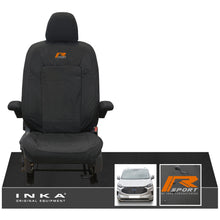 Load image into Gallery viewer, The All New Ford Transit Custom INKA Single Driver Tailored Waterproof Seat Cover Black MY-2024 Onwards