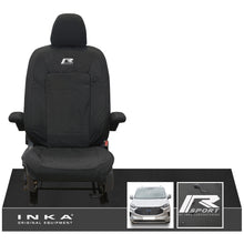 Load image into Gallery viewer, The All New Ford Transit Custom INKA Single Driver Tailored Waterproof Seat Cover Black MY-2024 Onwards