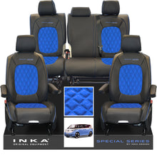 Load image into Gallery viewer, VW ID Buzz Life Style GTX Front & Rear Full Set Bentley Leatherette Suedetara Tailored Seat Covers With Special Series Embroidery MY22 onwards