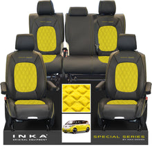 Load image into Gallery viewer, VW ID Buzz Life Style GTX Front & Rear Full Set Bentley Leatherette Suedetara Tailored Seat Covers With Special Series Embroidery MY22 onwards