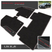 Load image into Gallery viewer, Kia EV6 Car Mats (Front & Rear Set) with Premium Carpet & OEM Leatherette Fits MY 2021 Onwards