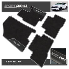 Load image into Gallery viewer, Kia Sportage Hybrid Car Mats (Front & Rear Set) with Premium Carpet & OEM Leatherette Fits MY 2022 Onwards