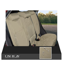 Load image into Gallery viewer, Land Rover Discovery Sport L550 Rear 2nd Row 2+1 Waterproof Seat Covers Model Year 2014 Onwards Almond