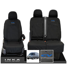 Load image into Gallery viewer, MAN TGE Panel Van INKA Front 1+2 Tailored Waterproof Seat Covers Black MY-2017+ (Choice of 7 Colours)