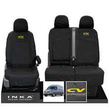 Load image into Gallery viewer, MAN TGE Panel Van INKA Front 1+2 Tailored Waterproof Seat Covers Black MY-2017+ (Choice of 7 Colours)