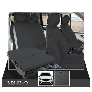 Mercedes Benz Marco Polo V-Class W447 INKA Tailored Waterproof Seat Covers Black MY-2014+