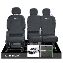 Load image into Gallery viewer, Peugeot Partner MK2 Front Inka Fully Tailored Waterproof Seat Covers Black MY08-17