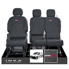 Load image into Gallery viewer, Peugeot Partner MK2 Front Inka Fully Tailored Waterproof Seat Covers Black MY08-17