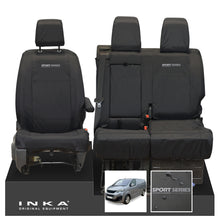 Load image into Gallery viewer, Peugeot Expert INKA Front 1+2 Tailored Waterproof Seat Covers Black MY16 onwards