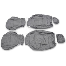 Load image into Gallery viewer, Jaguar F Pace X761 Front Pair Tailored Waterproof Seat Covers Grey MY16-20 With Logos - will not fit face lift version MY21 onwards.