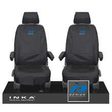 Load image into Gallery viewer, VW Transporter T6.1,T6,T5.1 INKA Front 1+1 Tailored Waterproof Seat Covers Black