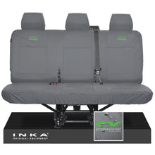 Load image into Gallery viewer, VW Transporter T6.1,T6,T5.1 INKA Rear Triple Tailored Waterproof Seat Cover Set Grey MY 09-23 - CV Professional Embroidery