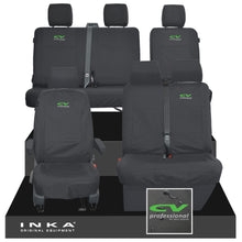Load image into Gallery viewer, VW Transporter T6.1, T6, T5.1 Front 1+2 & Rear 2+1 Tailored Waterproof Seat Covers Black MY-10-24