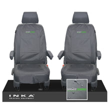 Load image into Gallery viewer, VW Transporter T6.1,T6,T5.1 INKA Front 1+1 Tailored Waterproof Seat Covers Grey