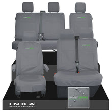 Load image into Gallery viewer, VW Transporter T6.1, T6, T5.1 Front 1+2 & Rear 2+1 Tailored Waterproof Seat Covers Grey MY-10-24 - Sport-Series Embroidery