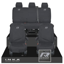 Load image into Gallery viewer, VW Transporter T6.1, T6, T5.1 INKA Front & Rear Tailored Waterproof Seat Covers Black MY 10-24