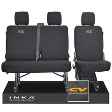 Load image into Gallery viewer, VW Transporter T6.1, T6 INKA Rear Set 2+1 Tailored Waterproof Seat Covers Black