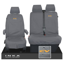Load image into Gallery viewer, VW Transporter T6.1,T6,T5.1 INKA Front Set 1+2 Tailored Waterproof Seat Covers Grey