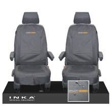Load image into Gallery viewer, VW Transporter T6.1,T6,T5.1 INKA Front 1+1 Tailored Waterproof Seat Covers Grey
