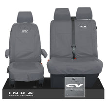 Load image into Gallery viewer, VW Transporter T6.1,T6,T5.1 INKA Front Set 1+2 Tailored Waterproof Seat Covers Grey