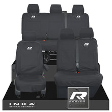 Load image into Gallery viewer, VW Transporter T6.1, T6, T5.1 Front 1+2 & Rear Triple Tailored Waterproof Seat Covers Black MY 10-24