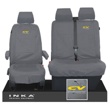Load image into Gallery viewer, VW Transporter T6.1,T6,T5.1 INKA Front Set 1+2 Tailored Waterproof Seat Covers Grey