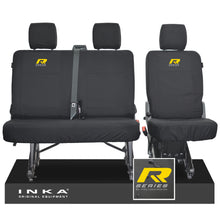 Load image into Gallery viewer, VW Transporter T6.1, T6 INKA Rear Set 2+1 Tailored Waterproof Seat Covers Black