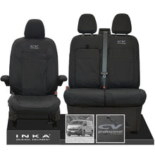 Load image into Gallery viewer, New VW Transporter T7 Panel Van INKA Front Set Tailored Waterproof Seat Covers Black MY25 Onwards