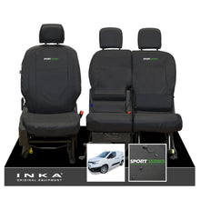 Load image into Gallery viewer, Toyota Proace City INKA Front Set 1+2 Tailored Waterproof Seat Covers Black MY-2019 Onwards