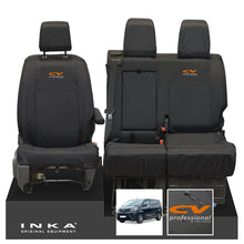 Load image into Gallery viewer, Toyota Proace INKA Front 1+2 Tailored Waterproof Seat Covers Black MY16 onwards