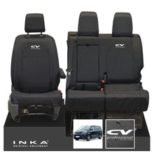 Load image into Gallery viewer, Toyota Proace INKA Front 1+2 Tailored Waterproof Seat Covers Black MY16 onwards