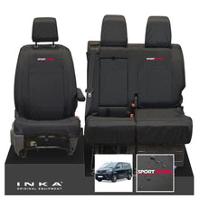 Load image into Gallery viewer, Toyota Proace INKA Front 1+2 Tailored Waterproof Seat Covers Black MY16 onwards