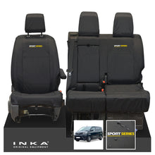 Load image into Gallery viewer, Toyota Proace INKA Front 1+2 Tailored Waterproof Seat Covers Black MY16 onwards