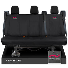 Load image into Gallery viewer, Ford Transit Custom INKA Rear Triple Set Tailored Waterproof Seat Covers Black