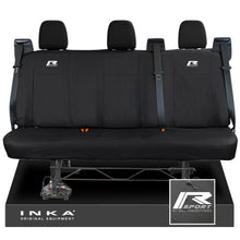 Load image into Gallery viewer, Ford Transit Custom INKA Rear Triple Set Tailored Waterproof Seat Covers Black