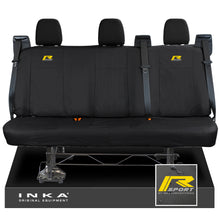 Load image into Gallery viewer, Ford Transit Custom INKA Rear Triple Set Tailored Waterproof Seat Covers Black