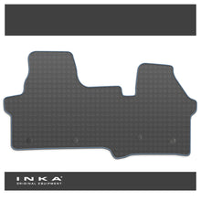 Load image into Gallery viewer, New VW Transporter T7 Front Tailored Rubber Textile Hybrid Dual Grip Floor Mat Black MY25 Onwards (Choice of 7 Colours)