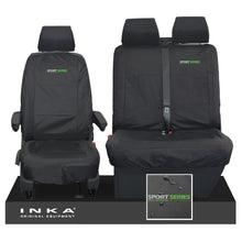 Load image into Gallery viewer, VW Transporter T6.1,T6,T5.1 INKA Front Set 1+2 Tailored Waterproof Seat Covers Black