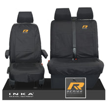 Load image into Gallery viewer, VW Transporter T6.1,T6,T5.1 INKA Front Set 1+2 Tailored Waterproof Seat Covers Black
