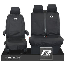 Load image into Gallery viewer, VW Transporter T6.1,T6,T5.1 INKA Front Set 1+2 Tailored Waterproof Seat Covers Black