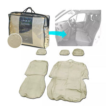 Load image into Gallery viewer, Nissan Primastar Front 1+2 Fully Tailored Waterproof Seat Covers Beige MY 01-14