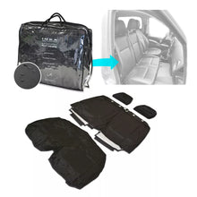Load image into Gallery viewer, Mercedes Benz Vito V-Class W639 1st Row Double Seat Waterproof Seat Cover Black - Without Centre Armrest & Standard Headrest