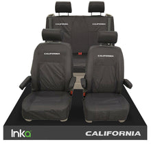 Load image into Gallery viewer, VW California Ocean/Coast/Surf T5.1,T6,T6.1 Front Rear Tailored Seat Covers Black
