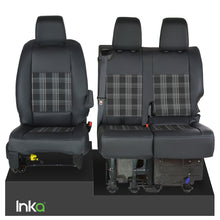 Load image into Gallery viewer, Vauxhall Vivaro MK 3 INKA Front Set Tailored Leatherette Seat Covers MY19-Present - Tartan Embroidery