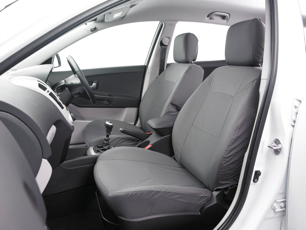 Vauxhall Corsa D Inka Fully Tailored Waterproof Seat Covers Front Set Grey MY06-14
