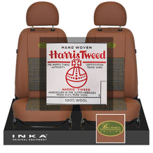 Load image into Gallery viewer, Land Rover Defender L316 INKA Harris Tweed Front 1+1 Tailored Seat Covers Tan
